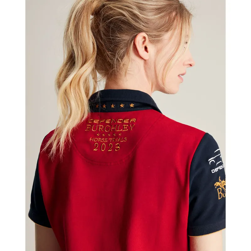 Joules Burghley Women's Polo Shirt - Dark Red-8